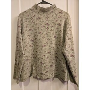 Croft And Barrow Mock Turtleneck 100% Cotton Stretchy Male & Female Cardinals XL